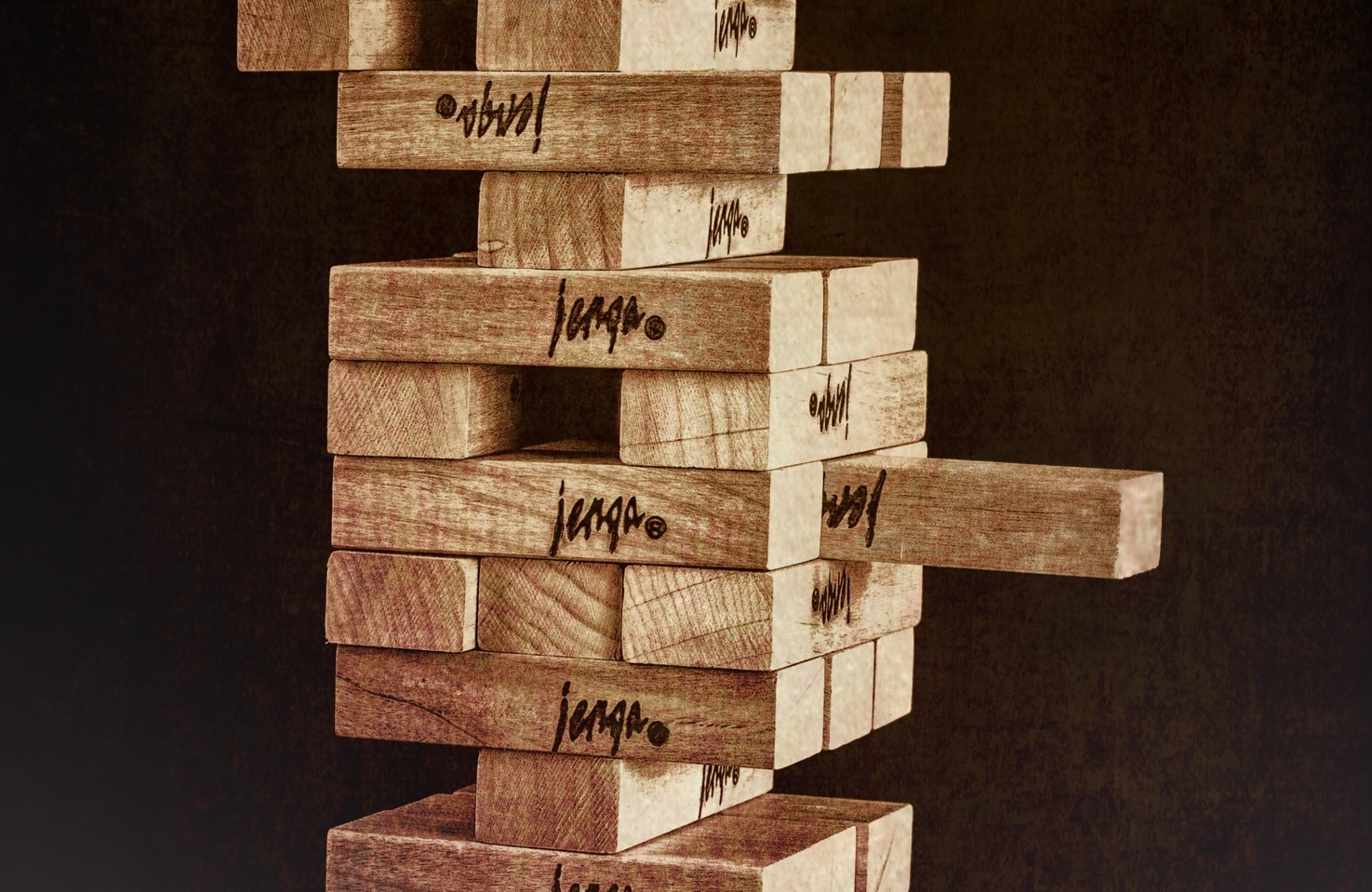 Jenga tower representing SPD parameter decomposition